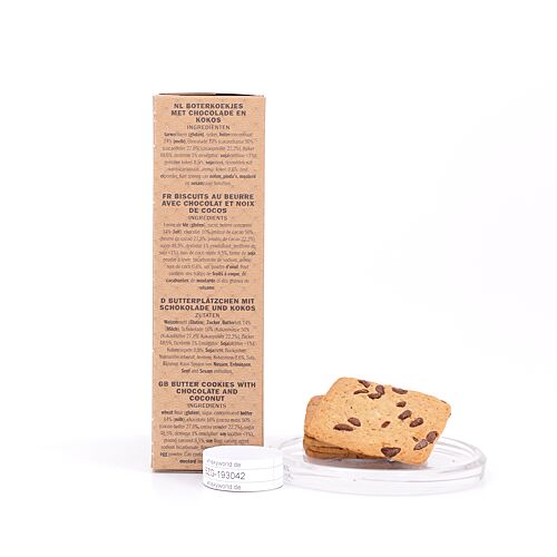 Verduijn's Butter Biscuits With Chocolate & Coconut Buttergebäck mit Schokolade und Kokosnuss 75 Gramm Produktbild