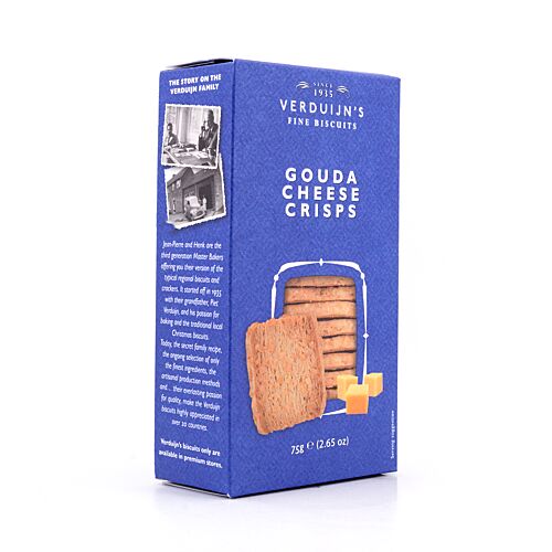 Verduijn's Gouda Cheese Crisps Blätterteiggebäck mit altem Gouda 75 Gramm Produktbild