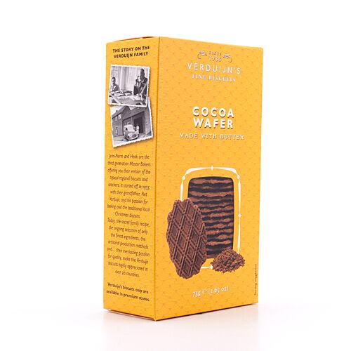 Verduijn's Cocoa Wafer Kakaowaffeln 75 Gramm Produktbild