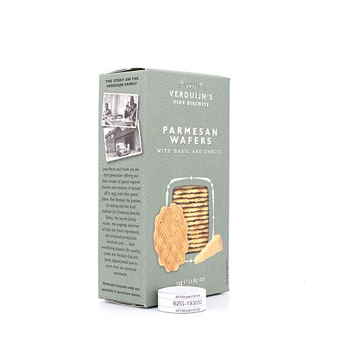 Verduijn's Parmesan Wafers Waffeln mit Parmesan, Basilikum und Knoblauch 75 Gramm Produktbild