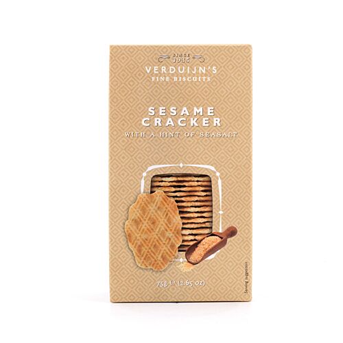 Verduijn's Sesame Cracker Waffeln mir Sesam und Meersalz 75 Gramm Produktbild