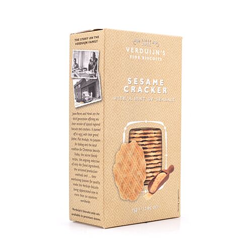 Verduijn's Sesame Cracker Waffeln mir Sesam und Meersalz 75 Gramm Produktbild