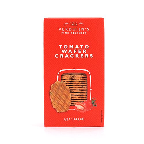 Verduijn's Tomato Wafer Crackers Waffeln mit Tomate und Basilikum 75 Gramm Produktbild