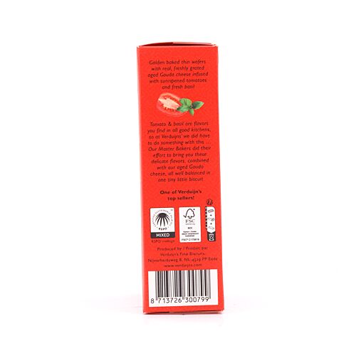 Verduijn's Tomato Wafer Crackers Waffeln mit Tomate und Basilikum 75 Gramm Produktbild