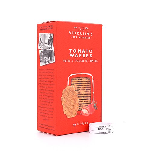 Verduijn's Tomato Wafers Waffeln mit Tomate und Basilikum 75 Gramm Produktbild