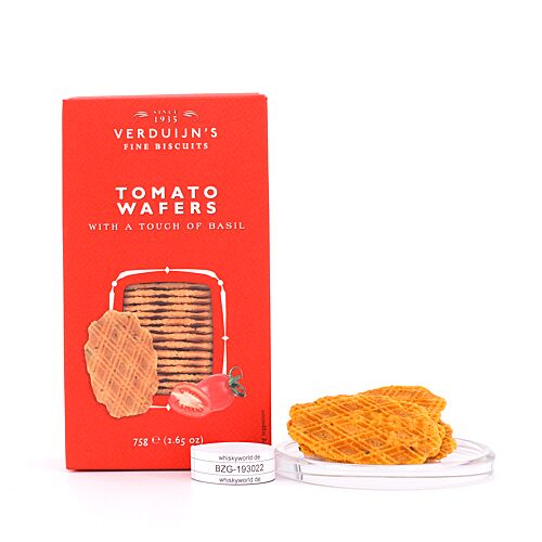 Verduijn's Tomato Wafers Waffeln mit Tomate und Basilikum 75 Gramm Produktbild