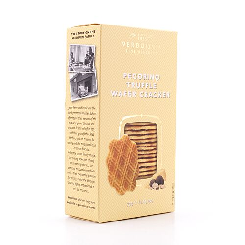 Verduijn's Pecorino Truffle Wafer Cracker Waffeln mit Pecorino-Käse und Trüffel 75 Gramm Produktbild