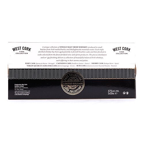 West Cork Collection Set aus (5 x 5cl Flaschen) 0,250 Liter/ 43.0% vol Produktbild