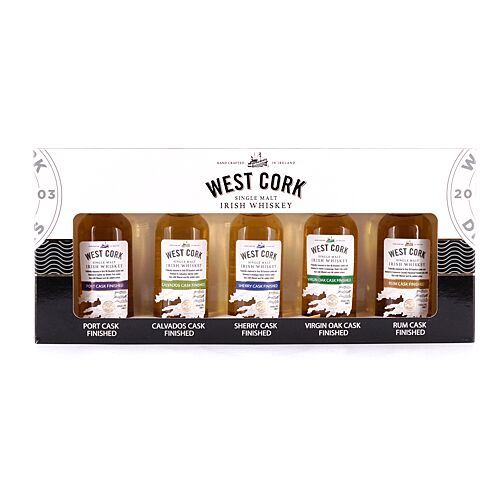 West Cork Collection Set aus (5 x 5cl Flaschen) 0,250 Liter/ 43.0% vol Produktbild