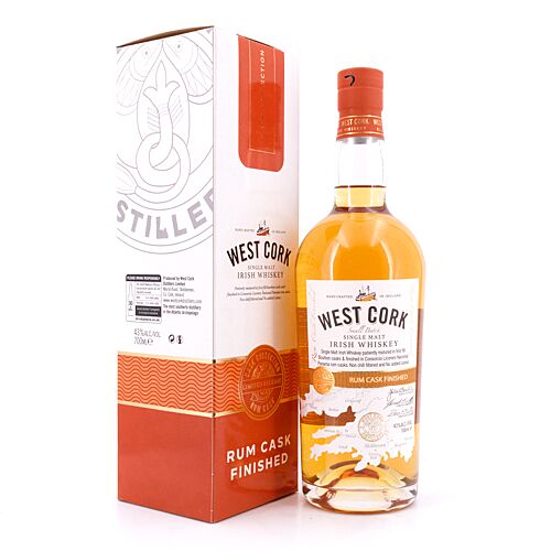 West Cork Single Malt Rum Cask Finish  0,70 Liter/ 43.0% vol Produktbild