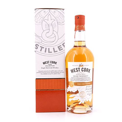 West Cork Single Malt Rum Cask Finish  0,70 Liter/ 43.0% vol Produktbild