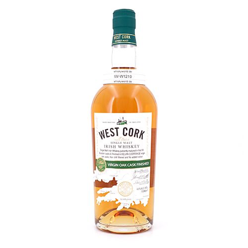 West Cork Single Malt Virgin Oak Cask Finish  0,70 Liter/ 43.0% vol Produktbild