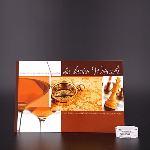 whiskyworld Glückwunschkarte "die besten Wünsche" 1 Stück Produktbild
