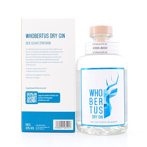 WHOBERTUS Dry Gin  0,50 Liter/ 42.0% vol Produktbild