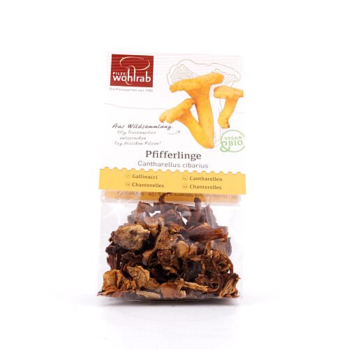 Wohlrab Pilze BIO Pfifferlinge getrocknet  20 Gramm Produktbild