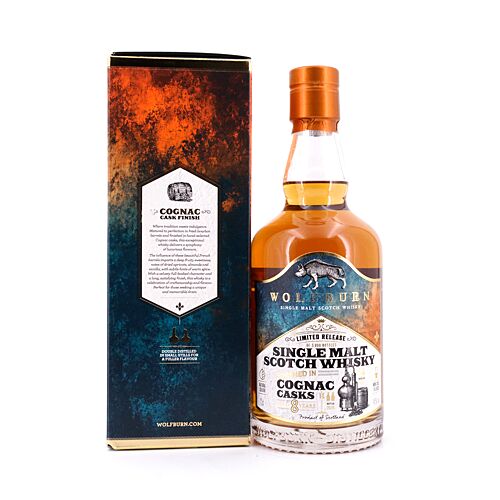 Wolfburn 8 Jahre Cognac Cask Release  0,70 Liter/ 46.0% vol Produktbild