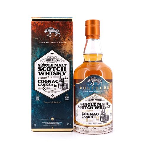 Wolfburn 8 Jahre Cognac Cask Release  0,70 Liter/ 46.0% vol Produktbild