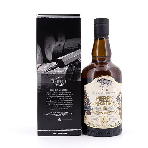 Wolfburn X-mas Edition 10 Jahre Sherry Casks Jahrgang 2014 Merry Christmas Limited Edition 0,70 Liter/ 46.0% vol Produktbild