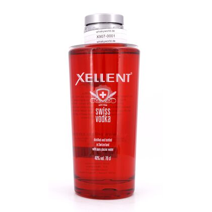 Xellent Swiss Vodka with pure Glacier water 0,70 Liter/ 40.0% vol